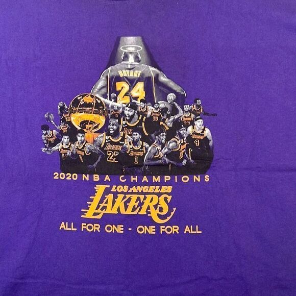 Los Angeles Lakers 2020 NBA champions‎ T-shirt- Men 4XL - Picture 6 of 7